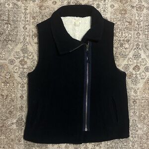 J. Crew Fleece Vest with Asymmetrical Zipper